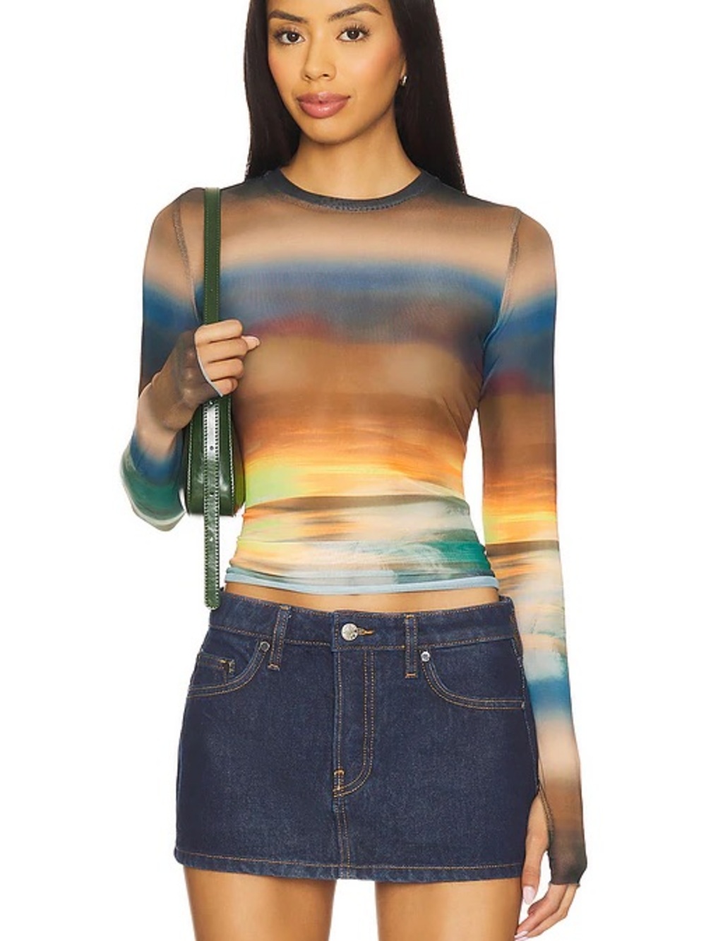 AFRM Kaylee Top in Ocean Ombre